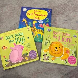 Usborne Don’t Tickle The Pig and Lion Sound Book and First Numbers